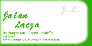 jolan laczo business card
